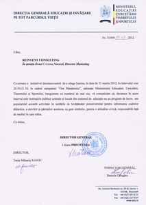 Comunicat din partea Ministerului Educatiei, Cercetarii, Tineretului si Sportului Comunicat din partea Ministerului Educatiei, Cercetarii, Tineretului si Sportului